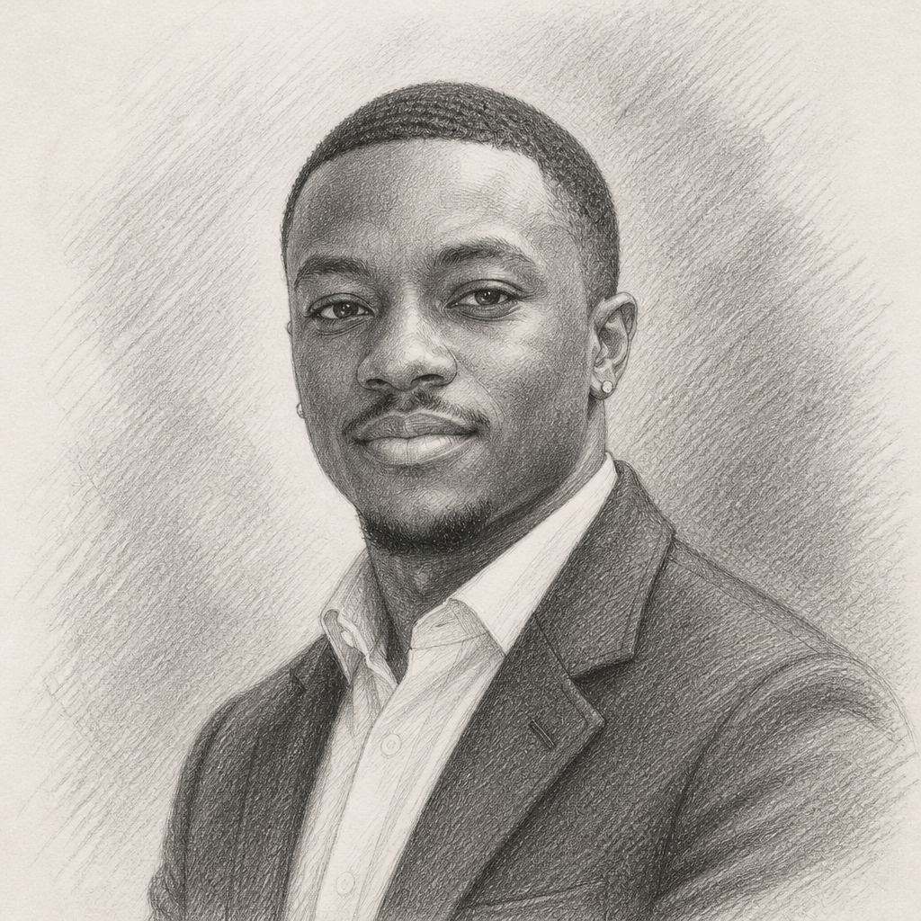 Graphite sketch portrait of Jaivien Kendrick